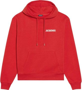 Jacquemus Rode Katoenen Jumpsuits & Playsuits - Heren - Hoodies - Rood - 2XL - Katoen - Hoodies & sweatvesten