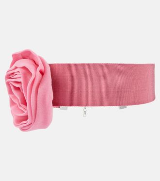 Blumarine Rose canvas choker