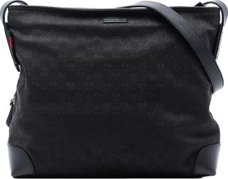 Gucci Pre-owned Womens Gg Canvas Web Crossbody - Black Textile - One Size