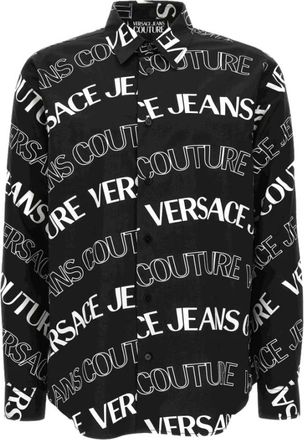 Versace Jeans Couture Heren, Overhemden, Zwart, Maat: XL