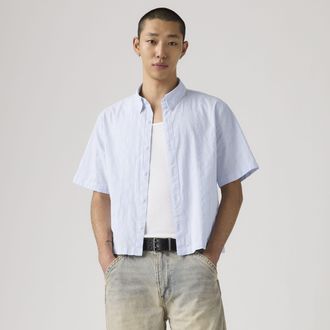 Levi's Short Sleeve Lama Boxy Shirt - Mens - XL - Blue