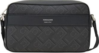 Ferragamo Black Monogram Small Crossbody Bag