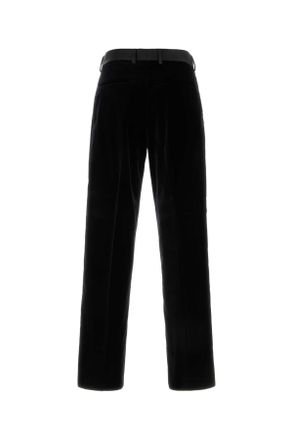 Fendi Mens Black Velvet Pant Nero Exterior: Cotton Pantaloni