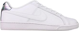 Nike Womens Court Royale Silver Heel White Sneakers Leather - Size UK 4.5