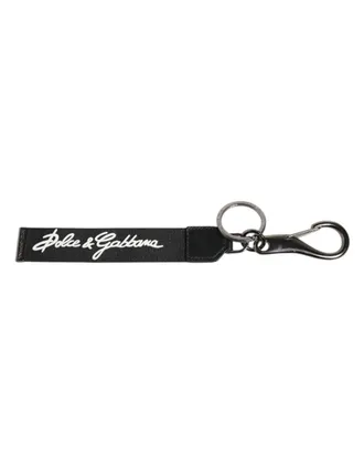 Dolce & Gabbana Logo-Engraved Key Case - Black