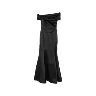 Solace London Dames, Jurken, Zwart, Maat: M Leer
