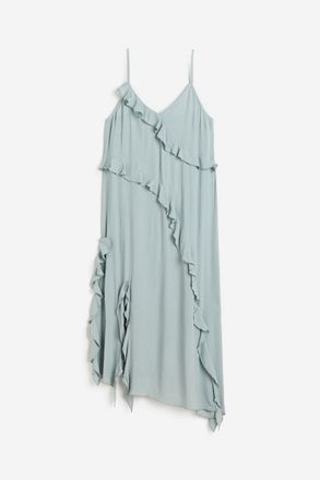 H&M Volantkleid - Turquoise