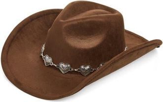 BP. Heart Trim Cowboy Hat in Brown- Silver at Nordstrom