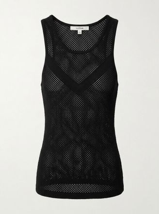Autumn Cashmere Womens Mesh Tank Top In Black