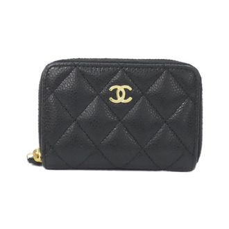 Chanel Black Grained Calfskin Coin Purse/Coin Case (Pre-Owned)
