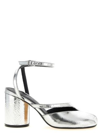 Maison Margiela Silver Ankle Strap Heels