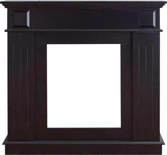Mobili Rebecca Mobili Rebecca - Rebecca Mobili Marco Chiminea Decorativa Madera Negro Retro 100x109x26