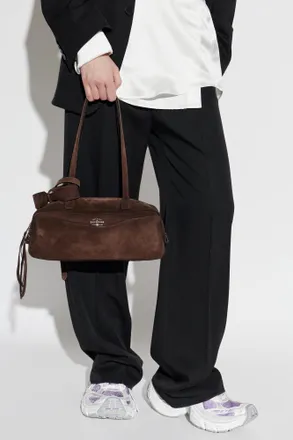 Balenciaga Shoulder Bag Carrie Bowling Small, Womens, Brown