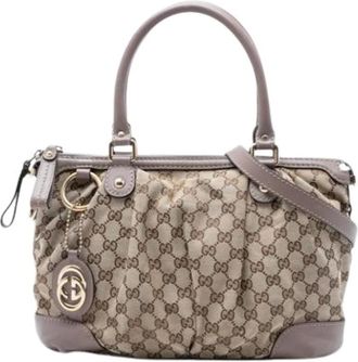 Gucci Pre-owned Handbags, female, Beige, Size: ONE SIZE Pre-owned Sukey Handbag