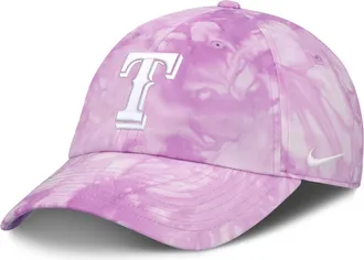 Nike Texas Rangers Club Nike Mens MLB Adjustable Hat in Pink | NB0110ATER-P5U