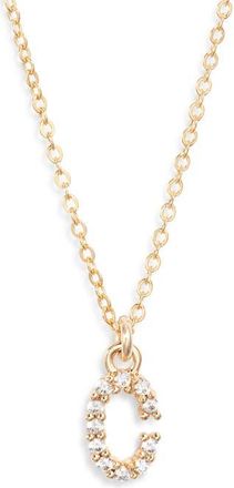 Set & Stones Gemma Initial Necklace in Gold /C at Nordstrom