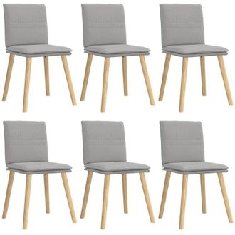 vidaXL Vidaxl - Sedie da Pranzo 6 pz Grigio Nuvola in Tessuto