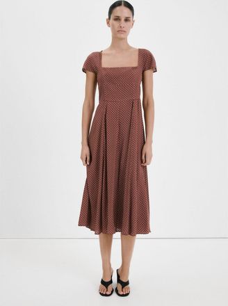 Mango Vestito pois svasato cioccolato - Donna - XXS - MANGO