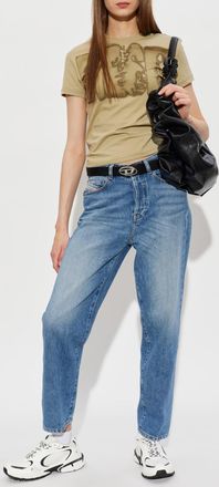 Diesel T-shirt T-ILA-AA3, Womens, Beige
