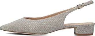 Peter Kaiser Schoenen, Dames, Beige, 38 1/2 EU, Linnen, Elegante Beige Slingbacks voor de Zomer