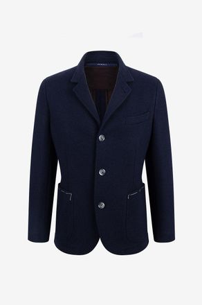 Fedeli Schmaler einreihiger Blazer aus Kaschmir