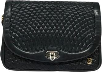 Bally Pre-owned Cross Body Bags, female, Blue, Size: ONE SIZE Pre-owned Vintage chain shoulder bag