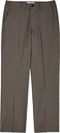 Wax London Bayham Houndstooth Tapered-leg Trousers - Brown - 36 (W36 / XL)