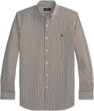 Ralph Lauren Camisa de popelina a rayas - Shirts - Hombre - Gris - 2XL