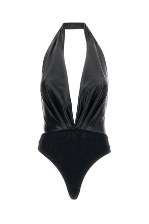 Andamane Black Zendaya Stretch Jersey Bodysuit