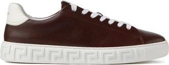 Versace Greca Sneaker - Heren - Sneakers - Bruin - 44 EU - Leer - Schoenen