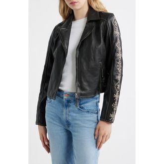 Mauritius Cora Leather Jacket in Black at Nordstrom, Size 1X