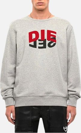 Diesel Mens DIESEL S GIRK N80 Felpa Mens Pullover Sweatshirt - Grey - Size: 42
