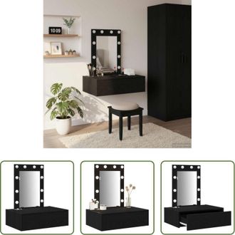 vidaXL Tavolo da trucco moderno - Tavolo da Trucco Nero 60 x 40 x 70 cm Legno multistrato