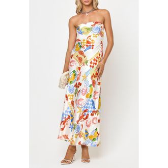L*Space Spring in Love Strapless Dress in Seaside Soiree at Nordstrom, Size X-Large