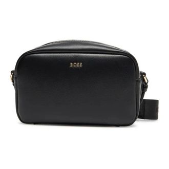 HUGO BOSS Tassen, Dames, Zwart, ONE Size, Leer, Sand Body Crossbody Tas