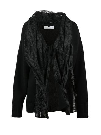 Niccol&ograve; Pasqualetti Black Centrino Merino Wool-Cashmere Cardigan