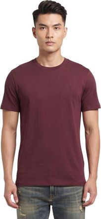 Off-white Maroon Crew Neck T-Shirt