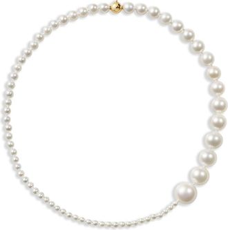 Sophie Bille Brahe 14kt Yellow Gold Peggy Moon Pearl Bracelet - Womens - Freshwater Pearl/14kt Yellow Gold