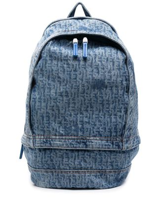 Diesel Rugzak met logoprint - Blauw