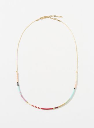 Simons Womens Colourful bead block necklace