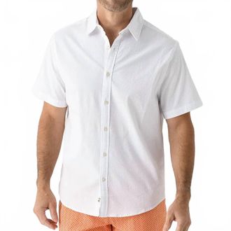 Fair Harbor Seersucker Button Up Shirt In White