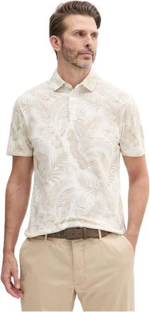 Hackett Polo shirt met bladerprint - Heren - Polos - Veelkleurig - 2XL - Katoen - Tops