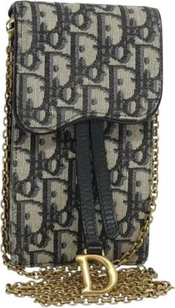 Dior Pre-owned Cross Body Bags, female, Multicolor, Size: ONE SIZE Pre-owned Vintage Trotter Canvas Shoulder Bag