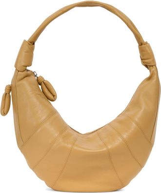 Christophe Lemaire Fortune Croissant leather shoulder - women - Cotton/Lamb Skin - One Size - Yellow