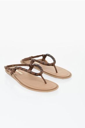 Miu Miu Leather Slingback Thong Sandals size 36