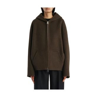 Khaite Hoodies & sweatvesten, Dames, Bruin, S, Wol, Dolem Jacket