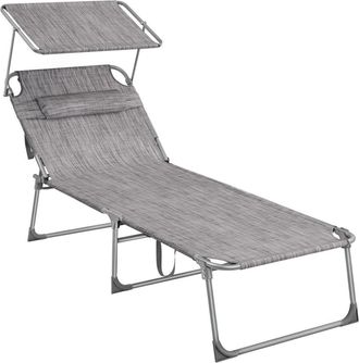 Songmics Tumbona de 71 x 200 x 38 cm de color greige