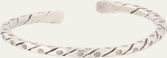 Jan Leslie Mens Sterling Silver Twist and Screw Cuff Bracelet