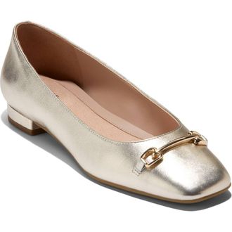Cole Haan Go-To Verley Balley Flat in Soft Gold Leather at Nordstrom Rack, Size 5.5
