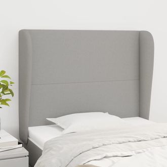 vidaXL Cabecero Con Orejas De Tela Gris Claro 103x23x118/128 Cm Vidaxl